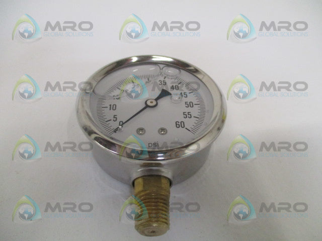 PIC S201L-254D PRESSURE GAUGE 0-60 PSI *NEW IN BOX*
