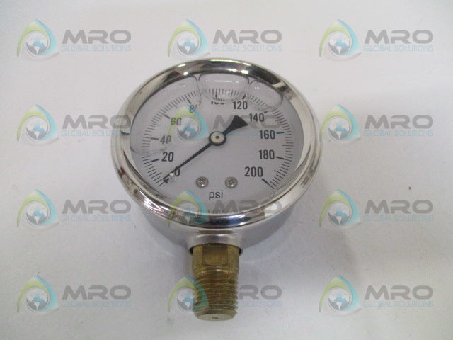 PIC S201L-254G PRESSURE GAUGE 0-200 PSI *NEW IN BOX*