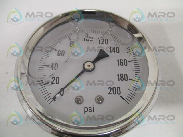 PIC S201L-254G PRESSURE GAUGE 0-200 PSI *NEW IN BOX*
