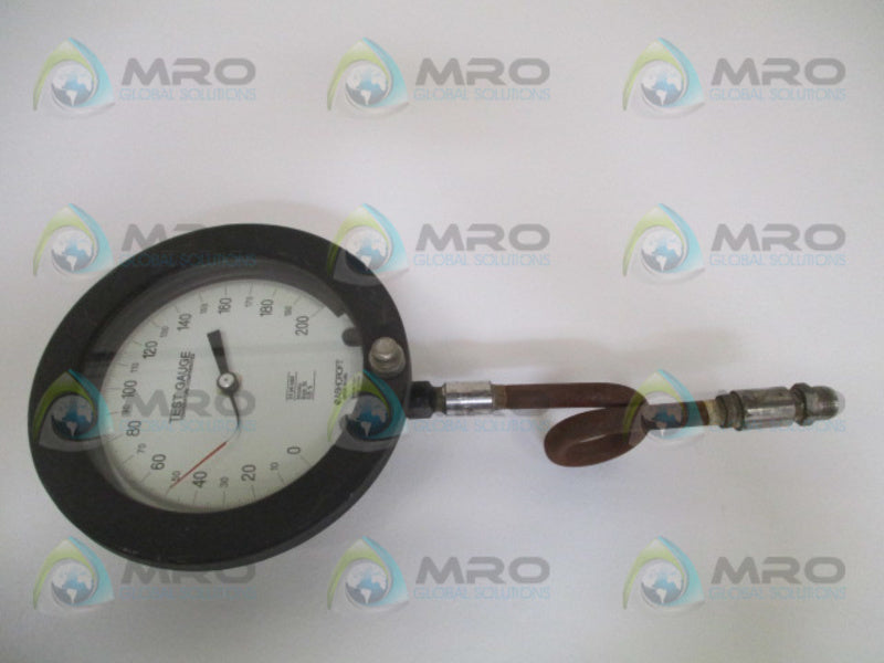 ASHCROFT 0-200 PSI TEST GAUGE 7-1/2"  UNMP