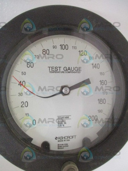 ASHCROFT 0-200 PSI TEST GAUGE 7-1/2"  UNMP