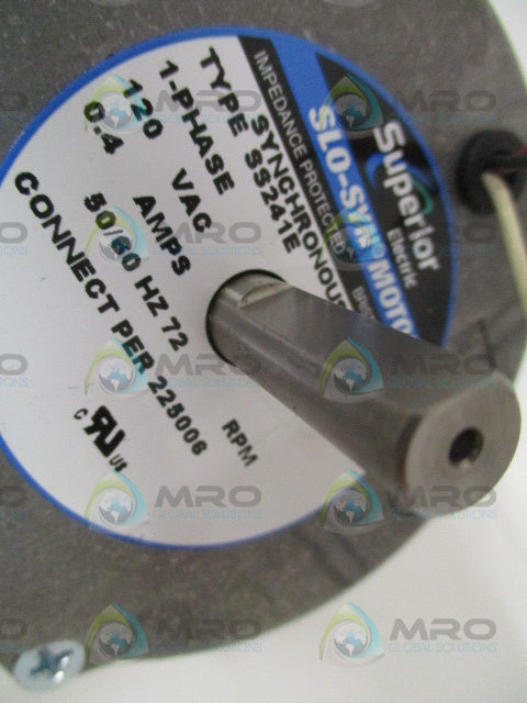 SUPERIOR ELECTRIC SS241E SYNCHRONOUS MOTOR 120VAC 72 RPM *NEW IN BOX*
