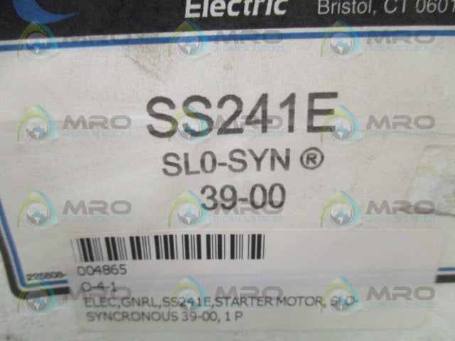 SUPERIOR ELECTRIC SS241E SYNCHRONOUS MOTOR 120VAC 72 RPM *NEW IN BOX*