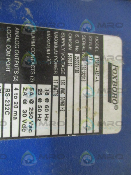 FOXBORO 875PH-A3F-A COMMUNICATOR MONITOR 2-12 PH *USED*