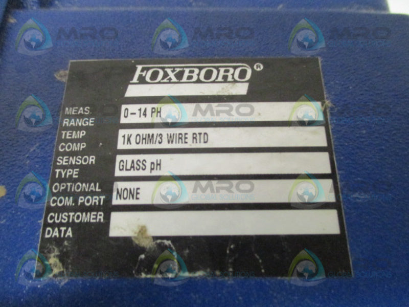 FOXBORO 875PH-A3F-A COMMUNICATOR MONITOR 0-14 PH *USED*