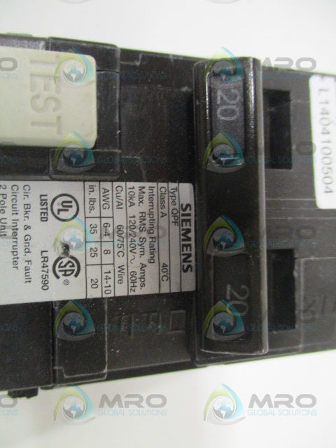SIEMENS QPF220 20A *USED*