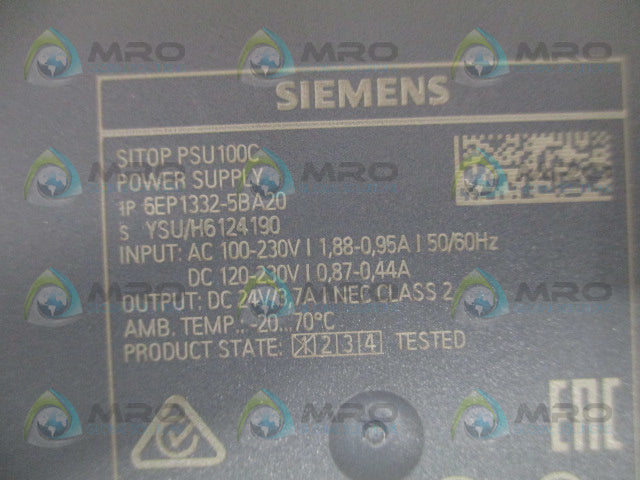 SIEMENS SITOP PSU100C 6EP1332-5BA20 POWER SUPPLY *NEW IN BOX*