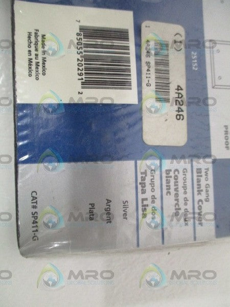 THOMAS & BETTS SP411-G TWO-GANG BLANK COVER NSMP