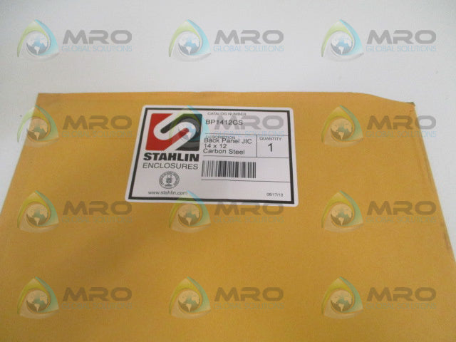 STAHLIN BP1412CS BACK PANEL 14x12 *NEW IN ORIGINAL PACKAGE*