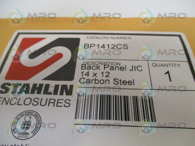 STAHLIN BP1412CS BACK PANEL 14x12 *NEW IN ORIGINAL PACKAGE*