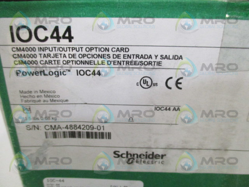 SCHNEIDER PowerLogic CM4000 IOC44 INPUT OUTPUT OPTION CARD *NEW IN BOX*