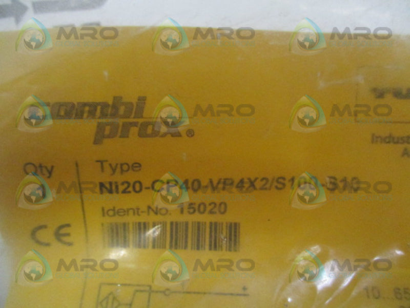 TURCK Ni20-CP40-VP4X2/S100-S10 *NEW IN FACTORY BAG*