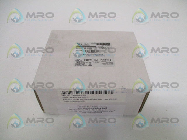 STRIDE SE-SW8U 8-PRT INDUSTRIAL ETHERNET SWITCH *FACTORY SEALED*