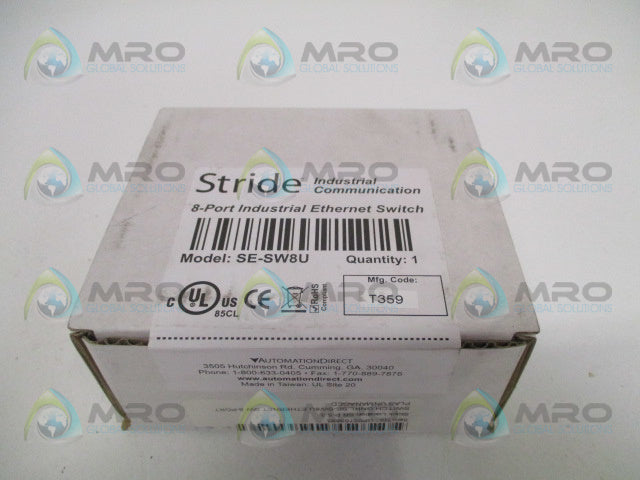 STRIDE SE-SW8U 8-PRT INDUSTRIAL ETHERNET SWITCH *FACTORY SEALED*