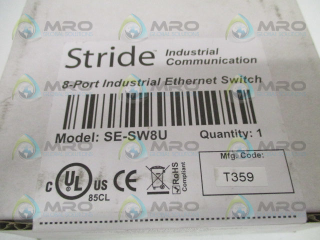 STRIDE SE-SW8U 8-PRT INDUSTRIAL ETHERNET SWITCH *FACTORY SEALED*