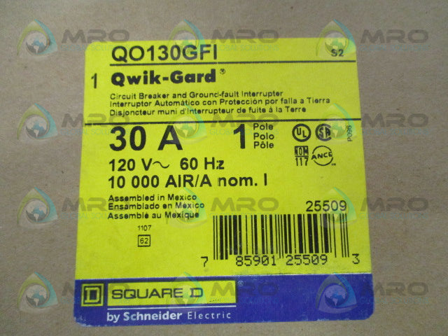 SQUARE D QWIK-GARD QO130GFI CIRCUIT BREAKER 30A *NEW IN BOX*
