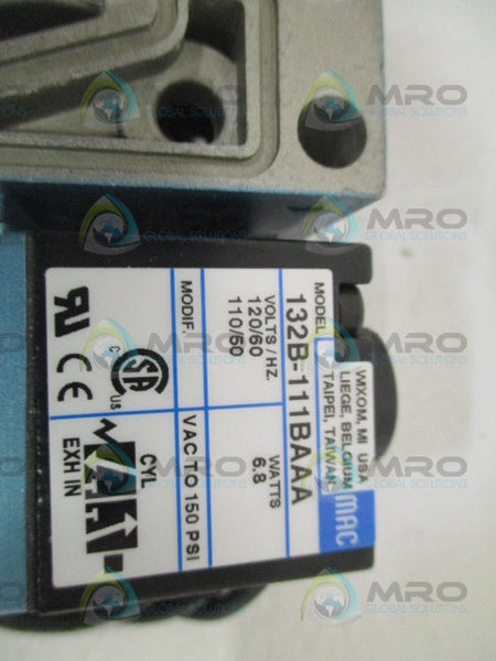 MAC 132B-111BA SOLENOID VALVE *NEW IN BOX*