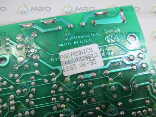 PAKTRONICS BOARD B66A0324813 6165 06-95 *NEW NO BOX*