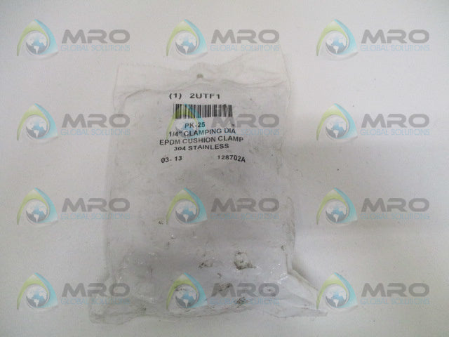 GRAINGER 2UTF1 COL0409SS CABLE CLAMP 1/4" (PKG OF 25) *NEW IN FACTORY BAG*