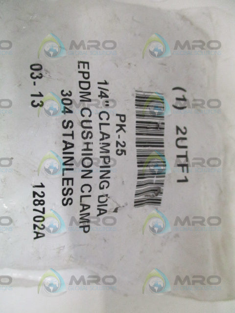 GRAINGER 2UTF1 COL0409SS CABLE CLAMP 1/4" (PKG OF 25) *NEW IN FACTORY BAG*