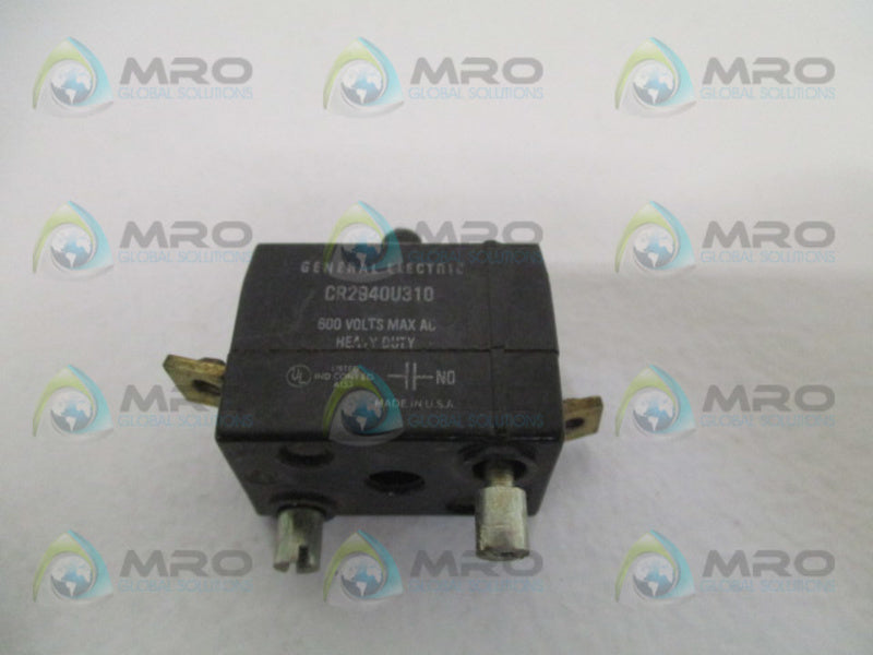 GENERAL ELECTRIC CR2940U310 CONTACT BLOCK *USED*