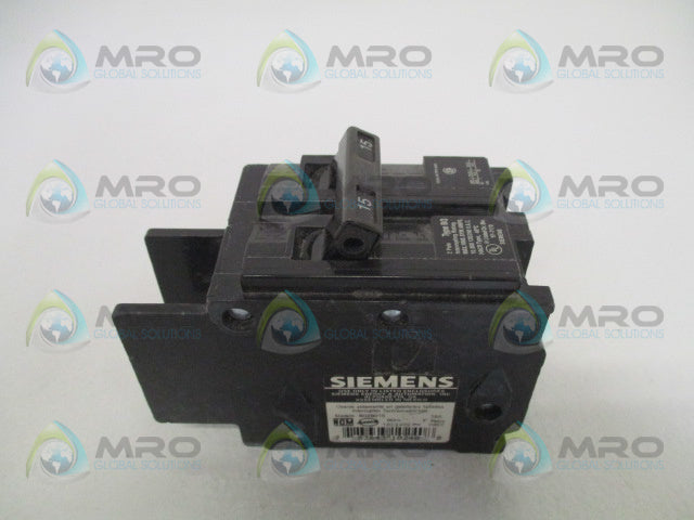 SIEMENS BQ2B015 CIRCUIT BREAKER 15A *USED*