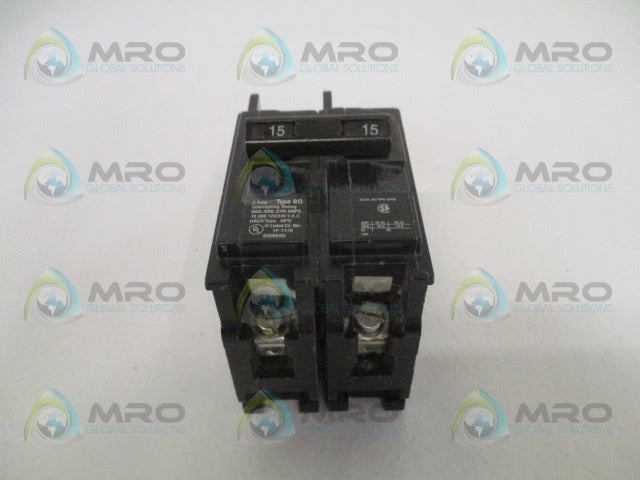 SIEMENS BQ2B015 CIRCUIT BREAKER 15A *USED*