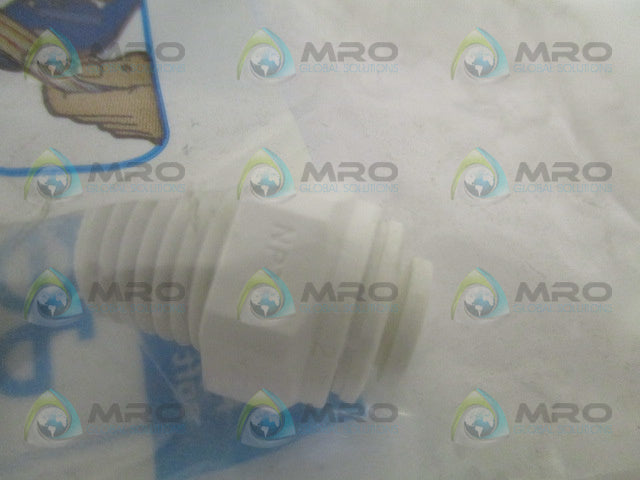JOHN GUEST PP010822W STRAIGHT ADAPTOR 1/4"x1/4 (PKG OF 10) *NEW IN FACTORY BAG*