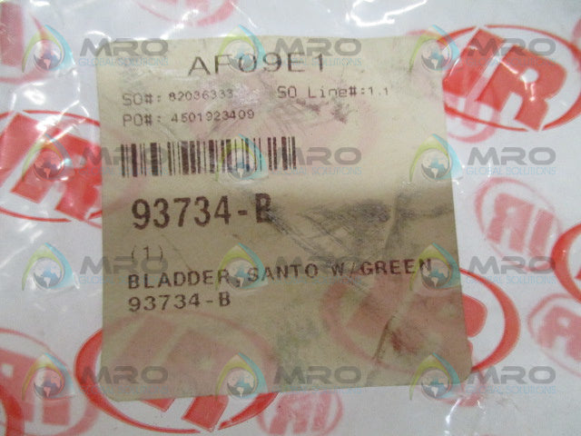 INGERSOLL RAND 93734-B BLADDER *NEW IN FACTORY BAG*