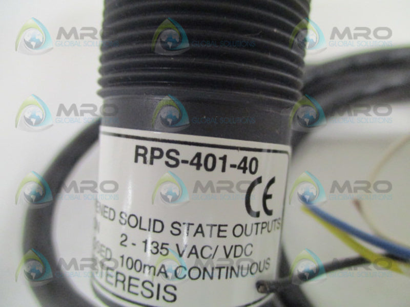 MIGATRON RPS-401-40 ULTRASONIC SENSOR *USED*