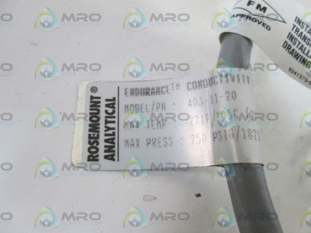 ROSEMOUNT 403-11-20 PROBE *NEW NO BOX*