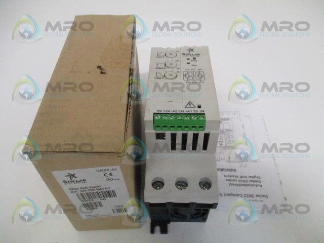 STELLAR SR22-40 SOFT STARTER 208-230/460VAC 40A *NEW IN BOX*