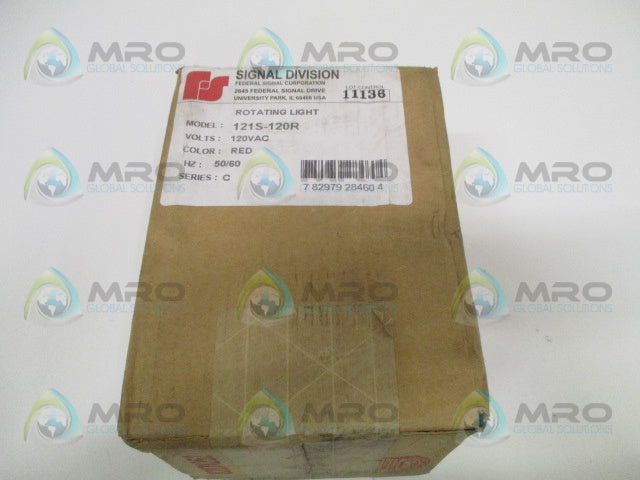 FEDERAL SIGNAL 121S-120R (RED) LIGHT * FACTORY SEALED *
