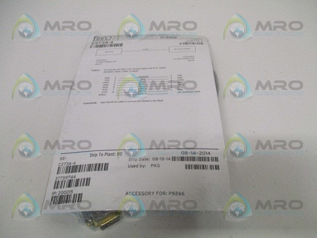 SEL C273A-4 CONNECTOR CABLE *NEW IN ORIGINAL PACKAGE*