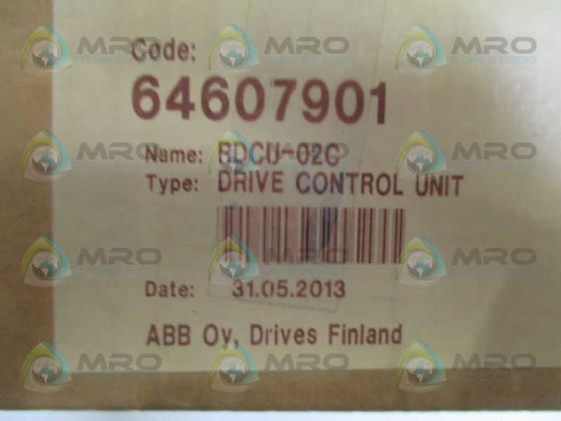 ABB RDCU-02C 64607901 DRIVE CONTROL UNIT * FACTORY SEALED *