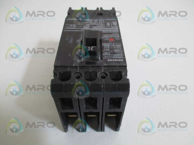 SIEMENS HHED63B030 CIRCUIT BREAKER 30A *USED*