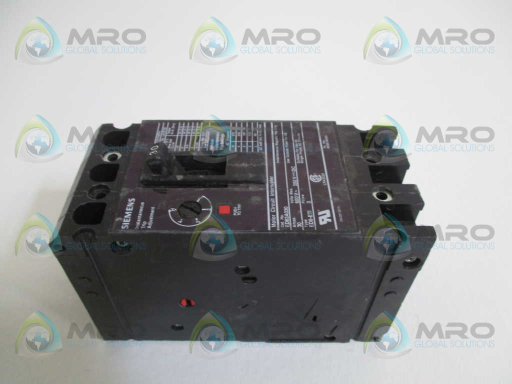SIEMENS ED63A030 CIRCUIT BREAKER 30A *USED*