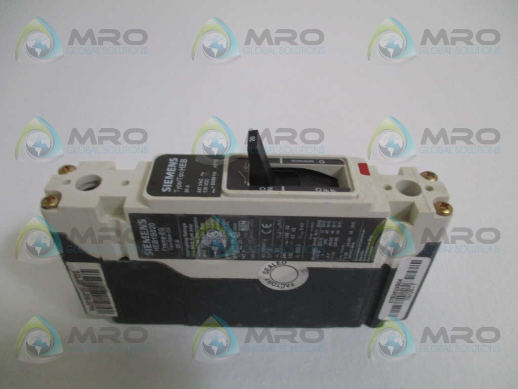 SIEMENS HEB1B020 CIRCUIT BREAKER 20A *USED*