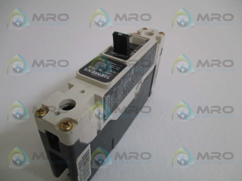 SIEMENS NEB1B020 CIRCUIT BREAKER 20A *USED*