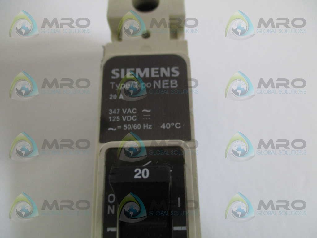 SIEMENS NEB1B020 CIRCUIT BREAKER 20A *USED*