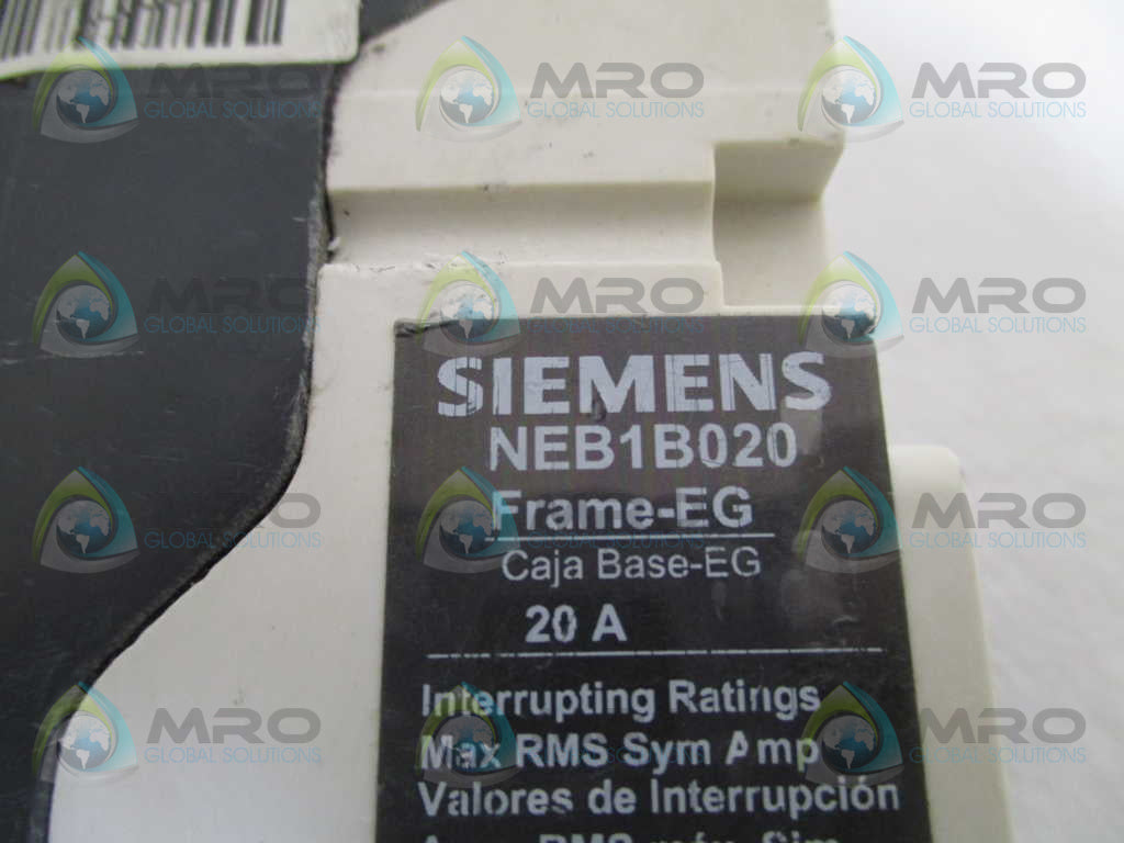 SIEMENS NEB1B020 CIRCUIT BREAKER 20A *USED*