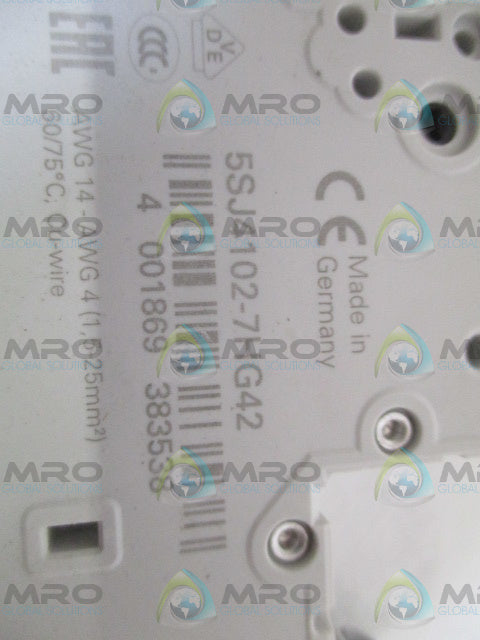 SIEMENS 5SJ4102-7HG42 CIRCUIT BREAKER 2A *NEW NO BOX*