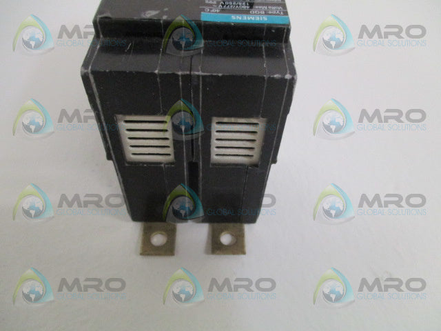 SIEMENS BQD2100 CIRCUIT BREAKER 100A *USED*