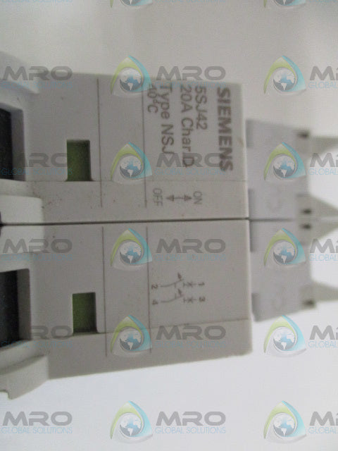 SIEMENS 5SJ4220-8HG42 CIRCUIT BREAKER 20A *NEW NO BOX*