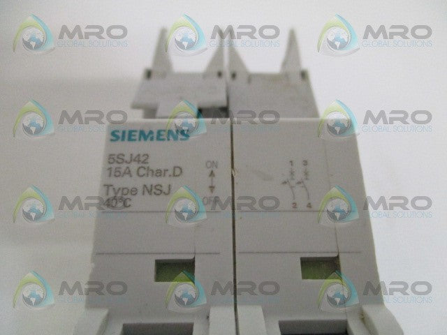 SIEMENS 5SJ4218-8HG42 CIRCUIT BREAKER 15A *USED*
