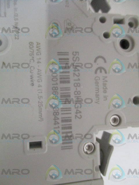 SIEMENS 5SJ4218-8HG42 CIRCUIT BREAKER 15A *USED*