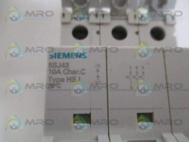 SIEMENS 5SJ4310-7HG41 CIRCUIT BREAKER 10A *USED*