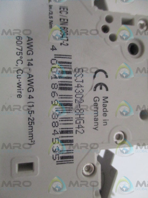 SIEMENS 5SJ4302-8HG42 CIRCUIT BREAKER 2A *USED*