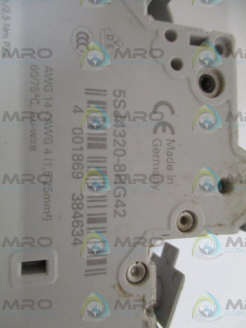 SIEMENS 5SJ4320-8HG42 CIRCUIT BREAKER 20A *USED*