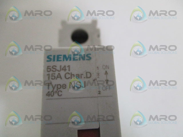 SIEMENS 5SJ4118-8HG42 CIRCUIT BREAKER 15A *USED*
